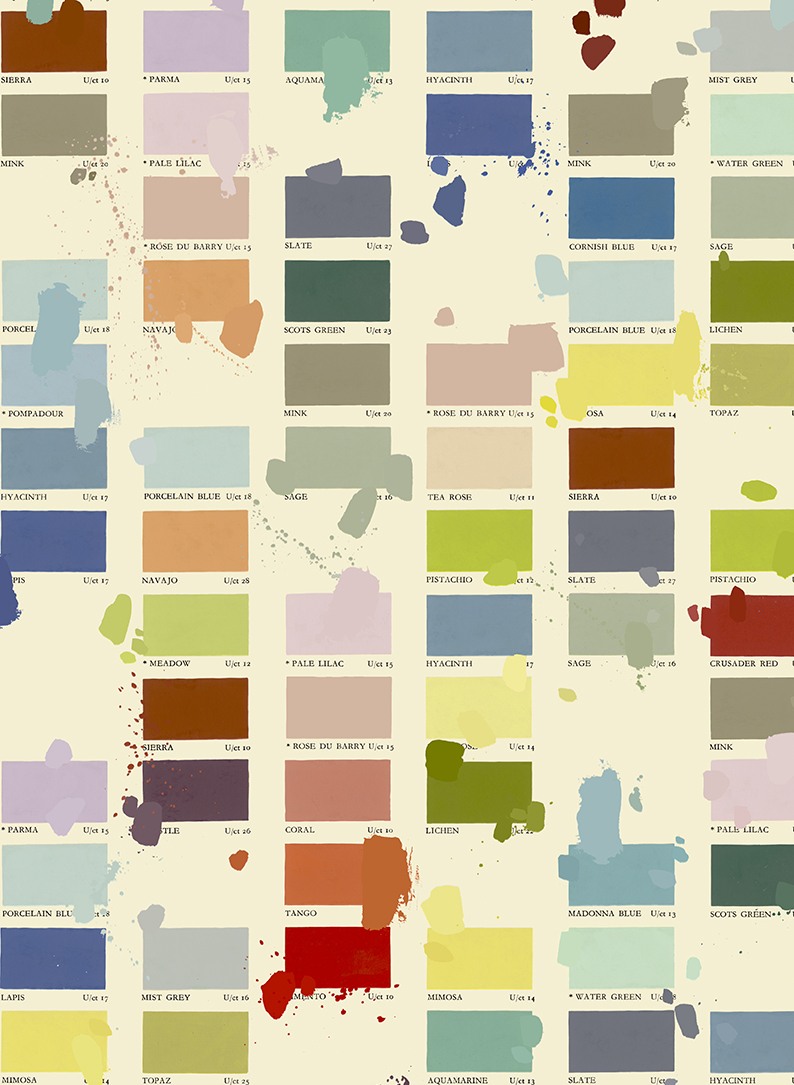 Wallpaper Coles' Colour Card