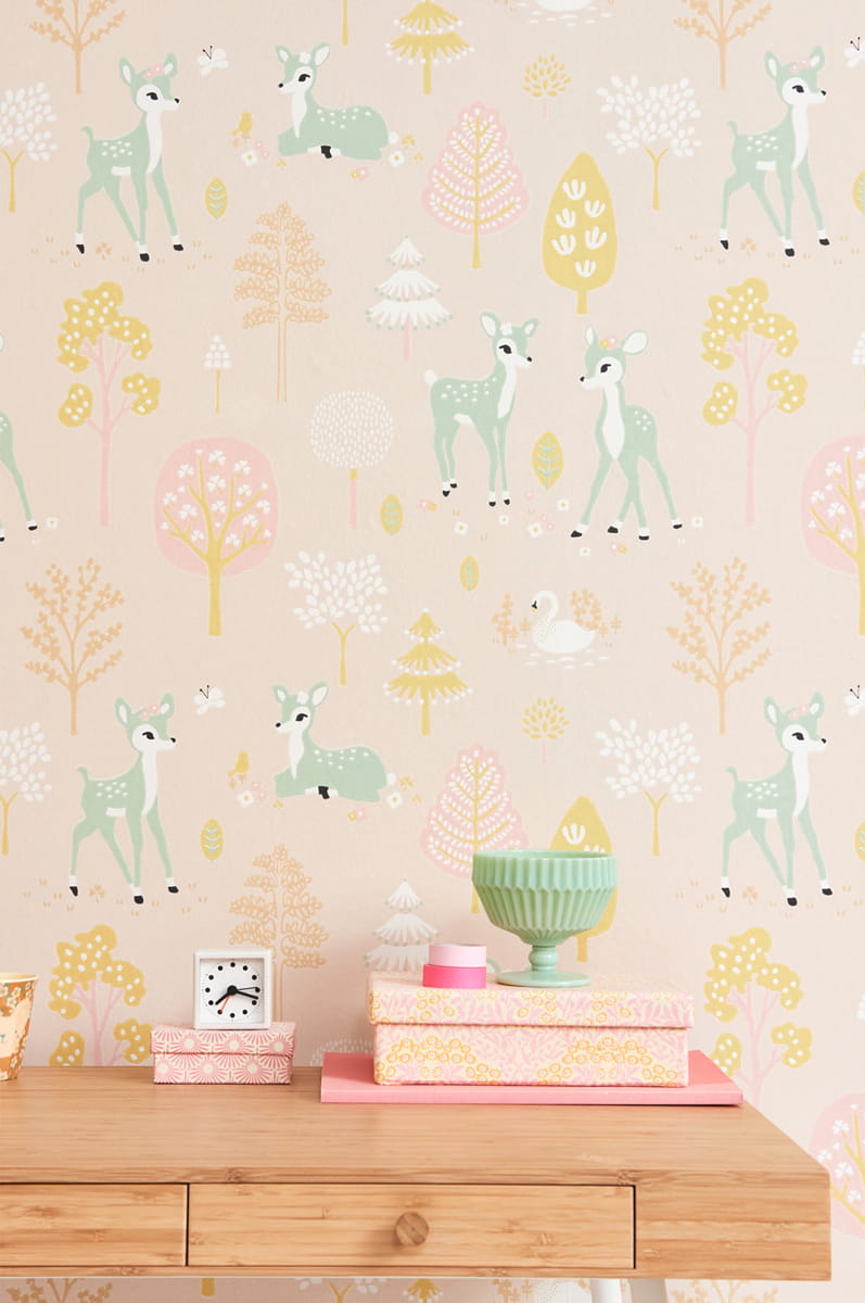 Tapete Golden Woods - Sweet Pink