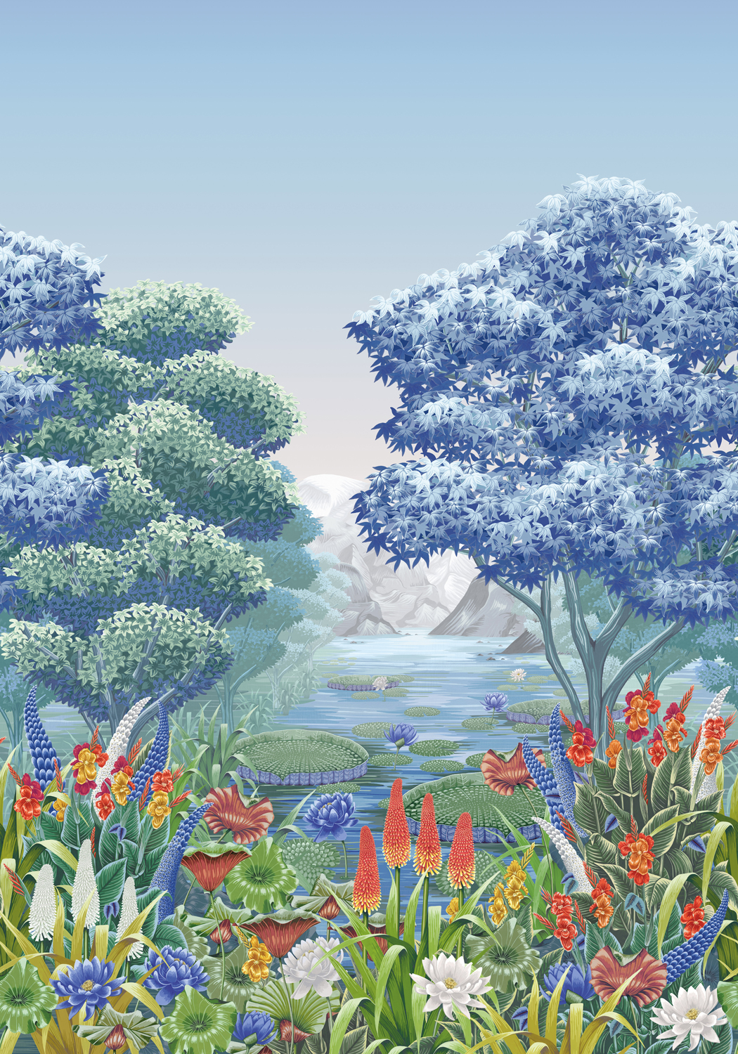 Wandbild Elysium - Cobalt
