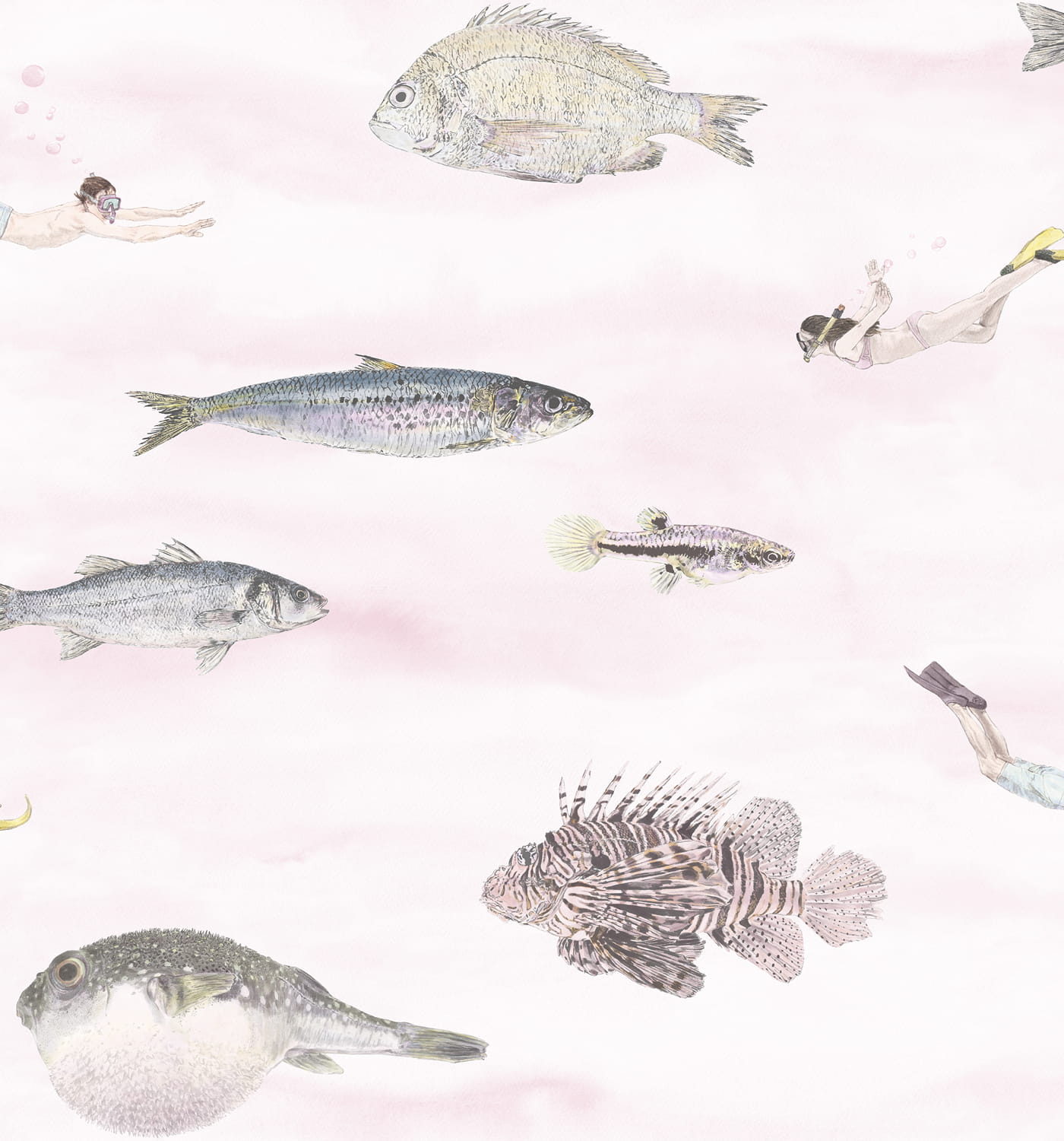 Tapete Classic Fish - Pink