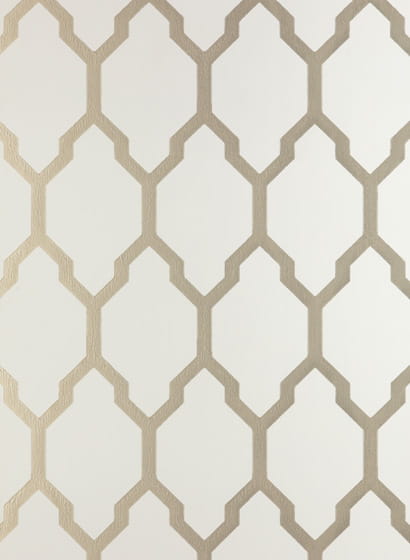 Tapete Tessella - School House White/ Gilver