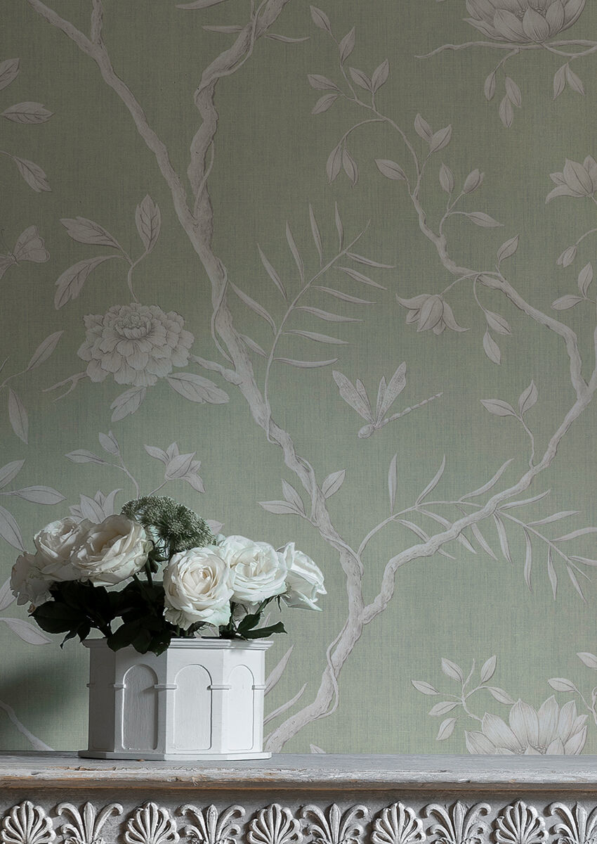 Wallpaper Jasper Peony - Eau de Nil