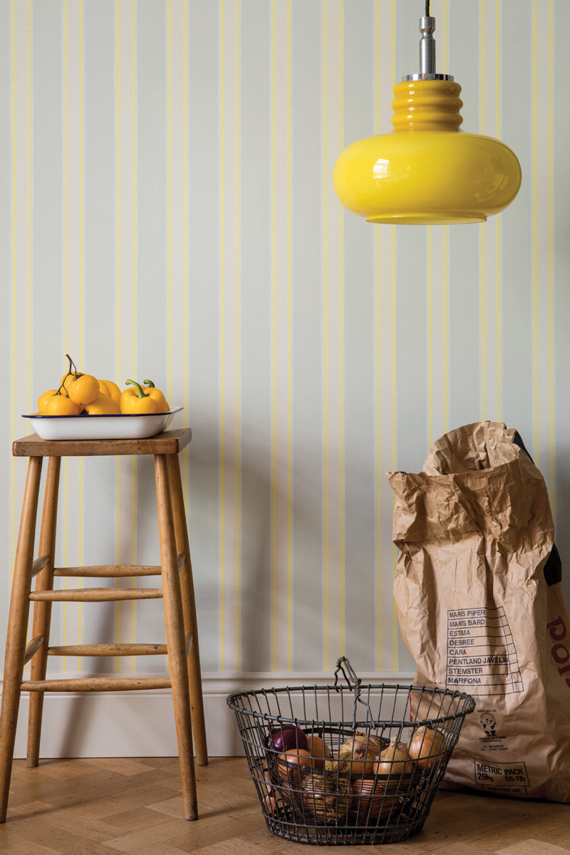 Tapete Block Print Stripe - Cromarty/ Shaded White/ Yellowcake