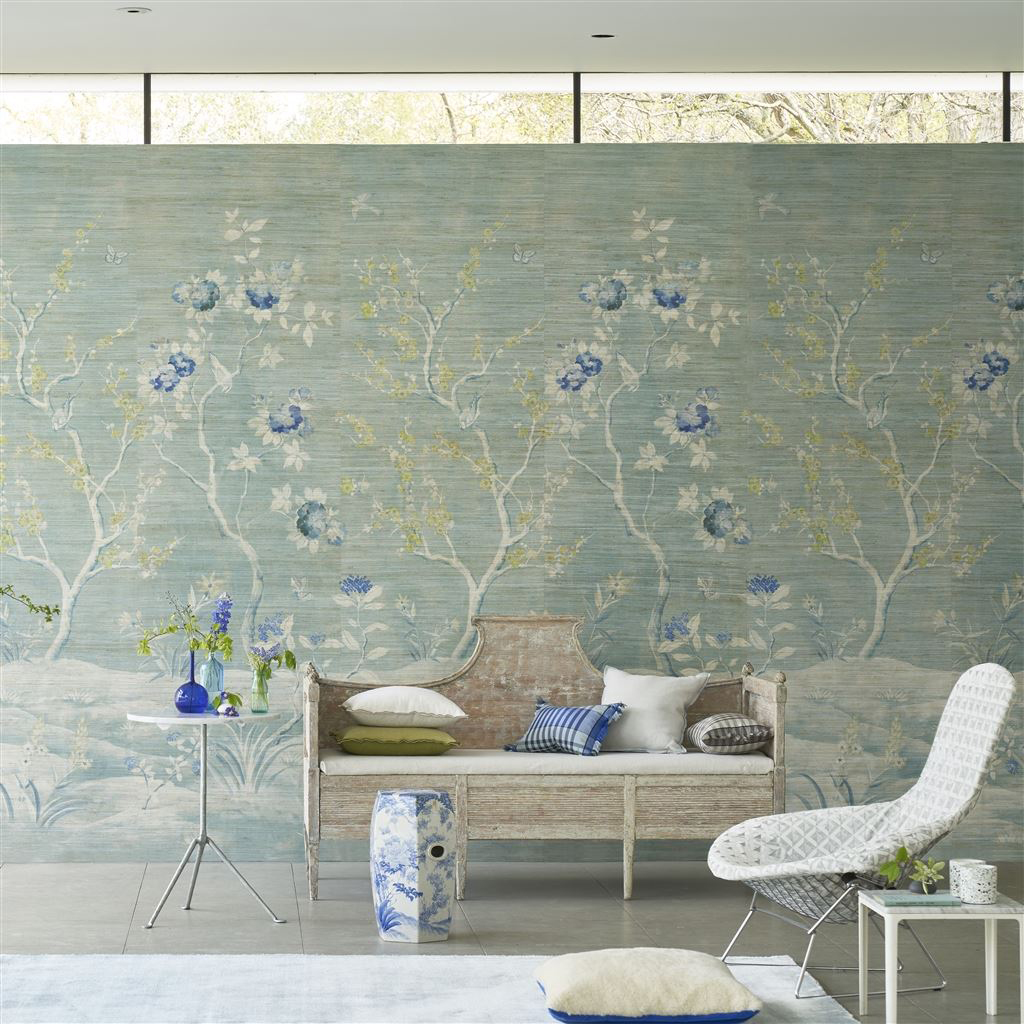 Wandbild Manohari Grasscloth - Delft