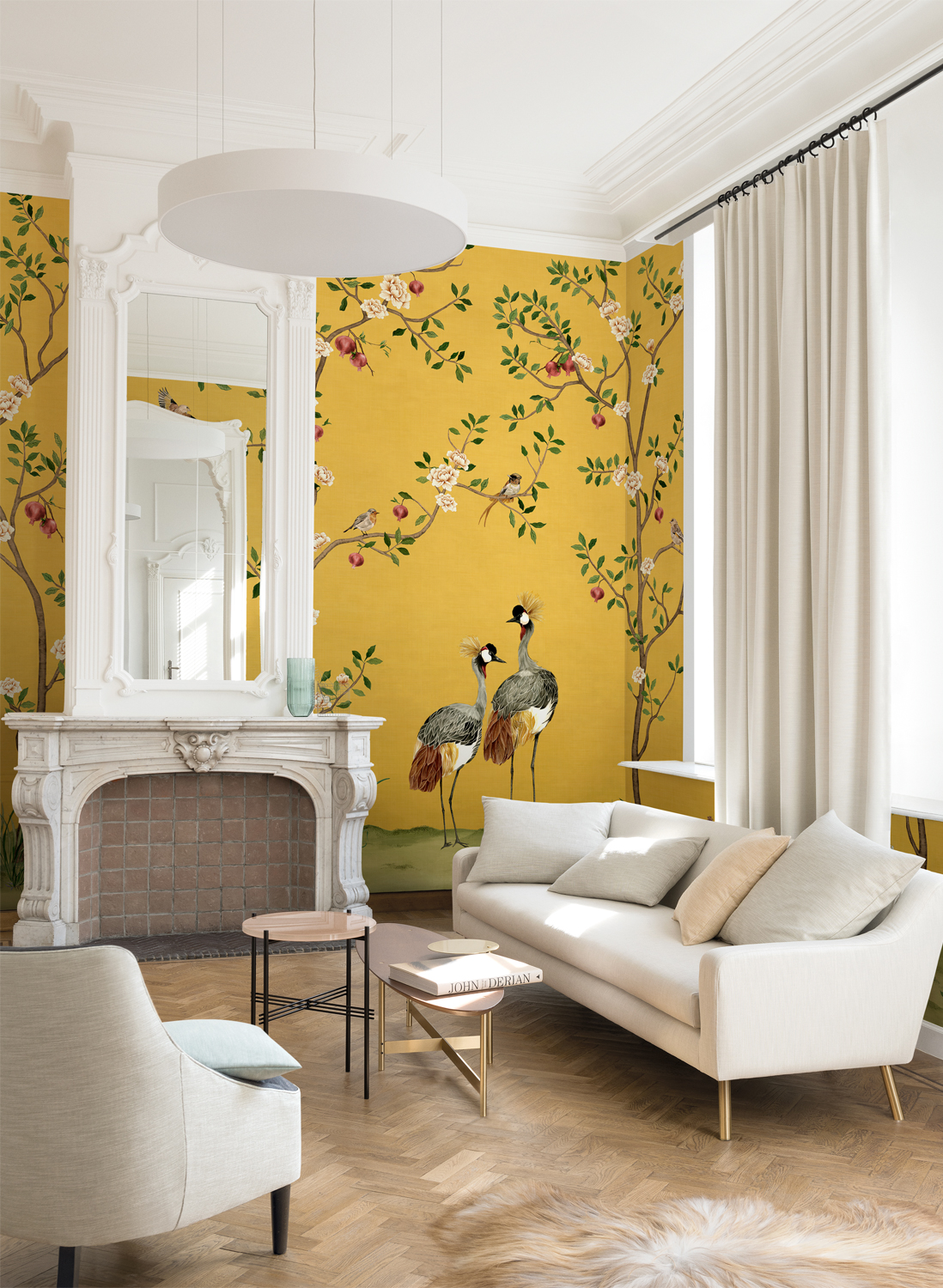 Wandbild Crowned Crane - Amber