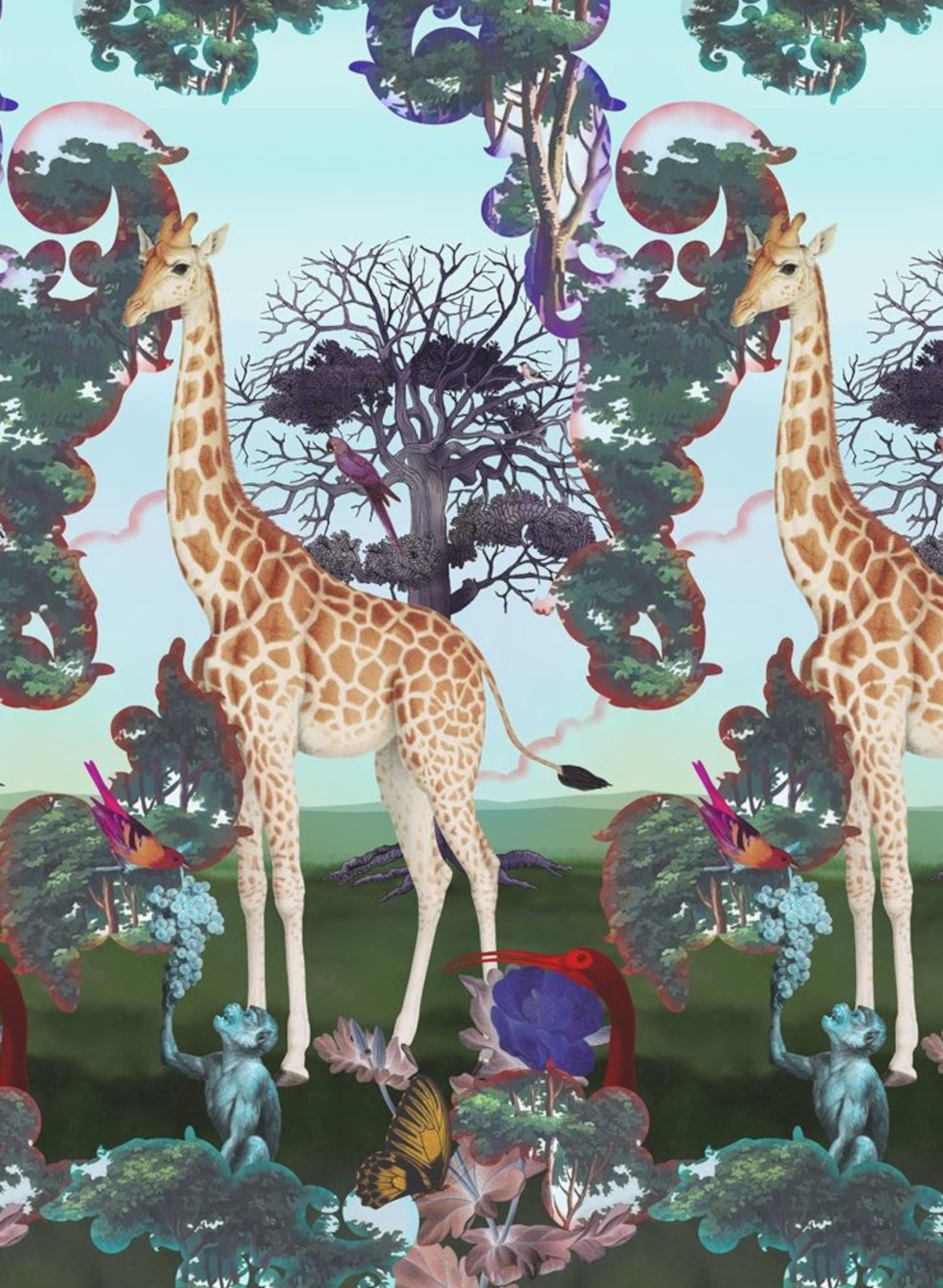 Wandbild Novafrica Sunrise Scene 1 - Azur
