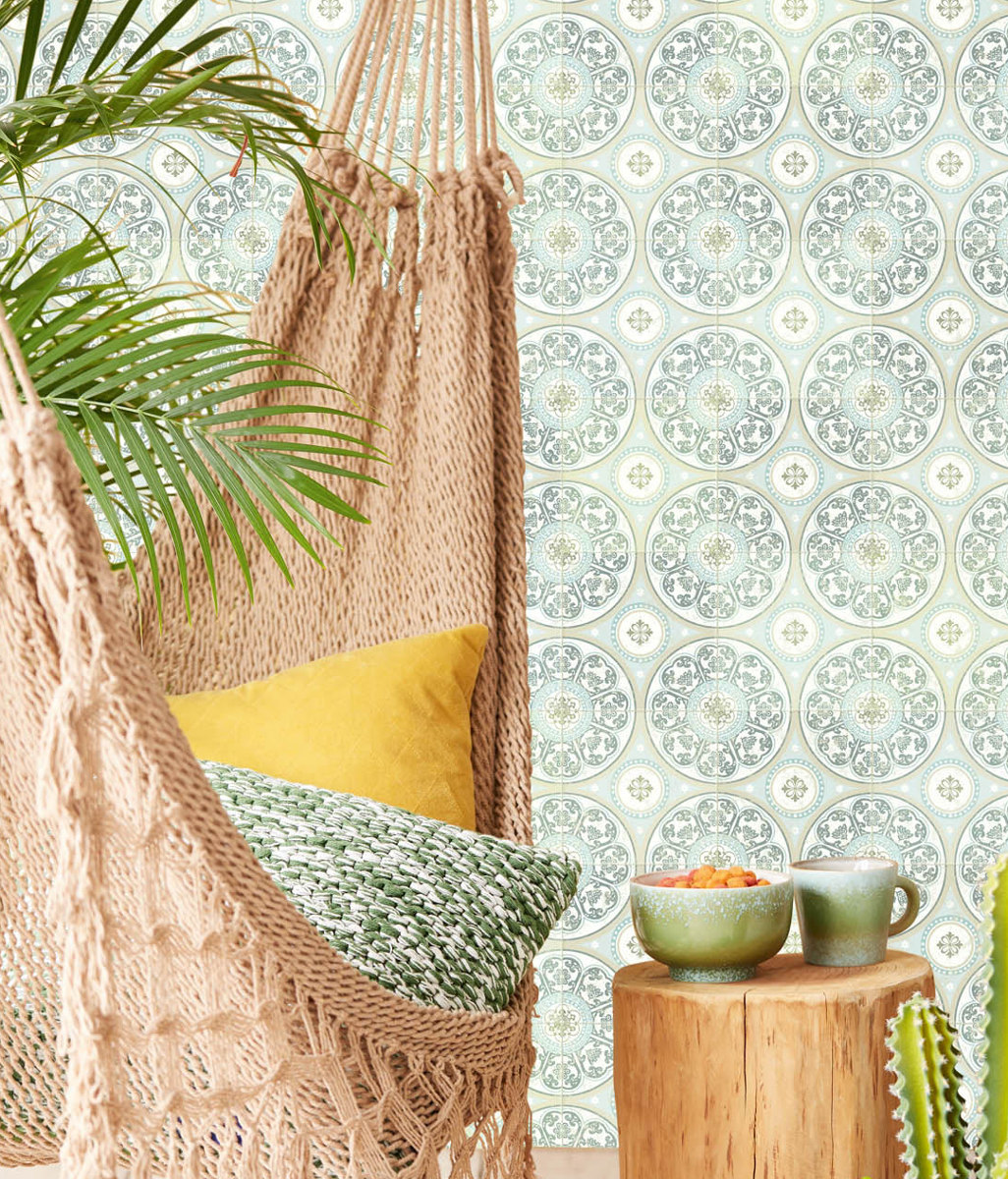 Tapete Rosario Tiles - Celadon