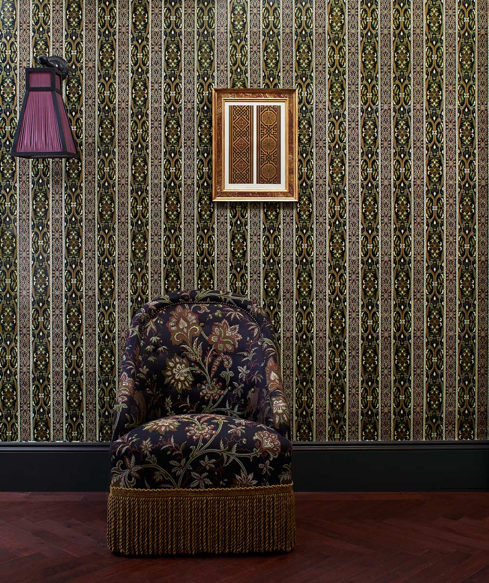 Tapete Mamounia - Moss-Green/ Black