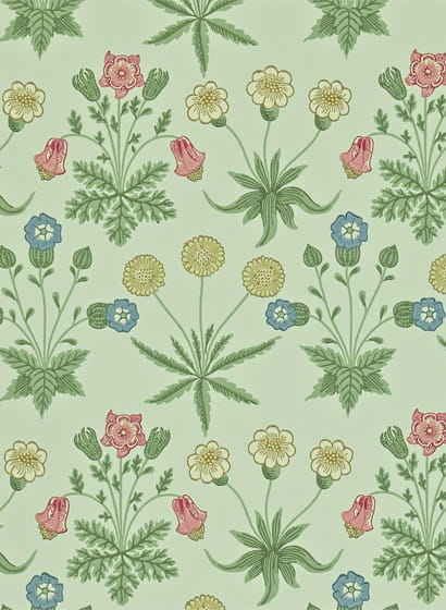 Tapete Daisy - Pale Green/ Rose