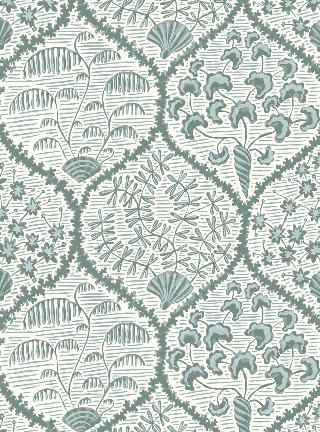 Tapete Sowerby - Osney Blue and Cotswold White