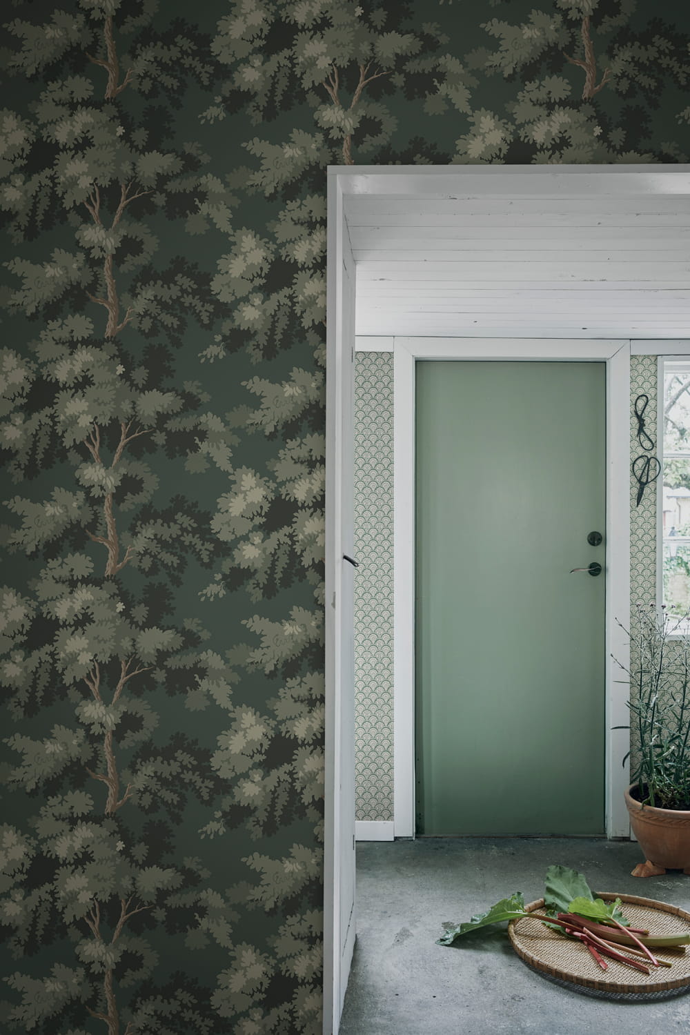 Wallpaper Raphael - Moss-Green