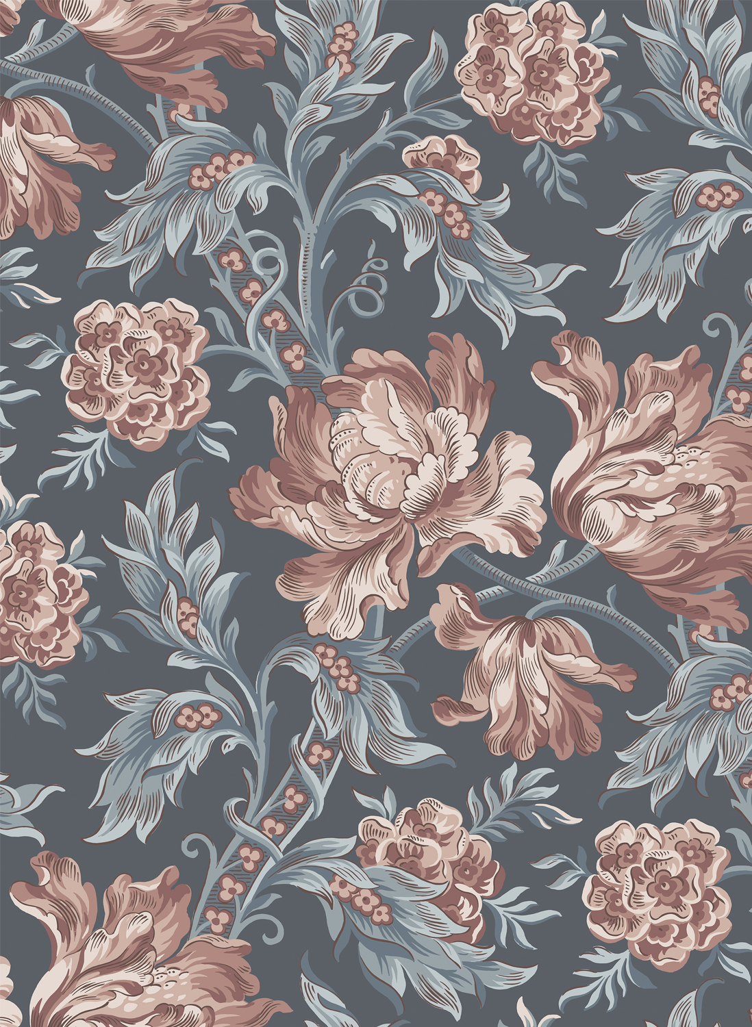 Tapete Amelia - Indigo Blue