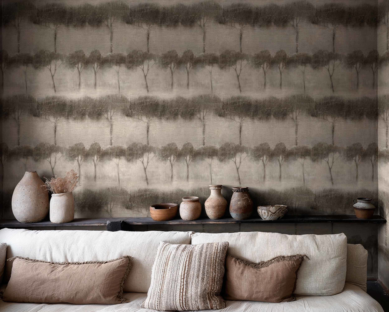 Tapete Ourika Trees - Grey