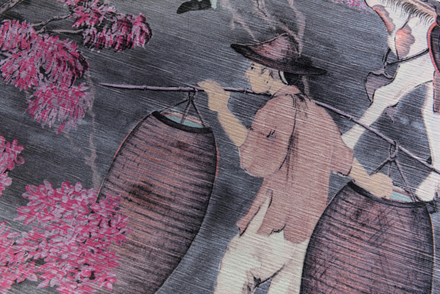 Tapete Toile de Tibet - Pink Blossom