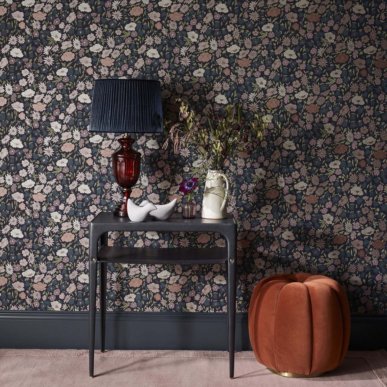 Tapete Poppy Meadowfield - Pewter Blue