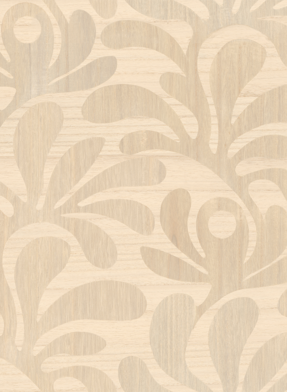 Tapete Woodblock Beetle Fern - Birch