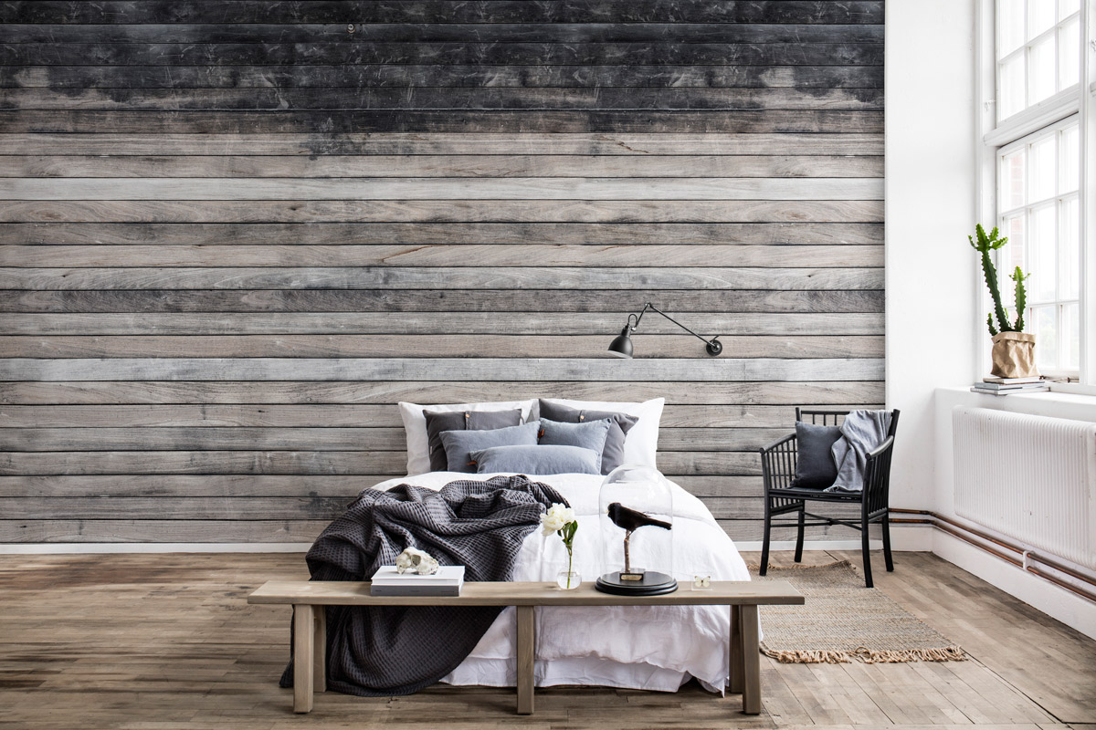 Wandbild Worn Wood