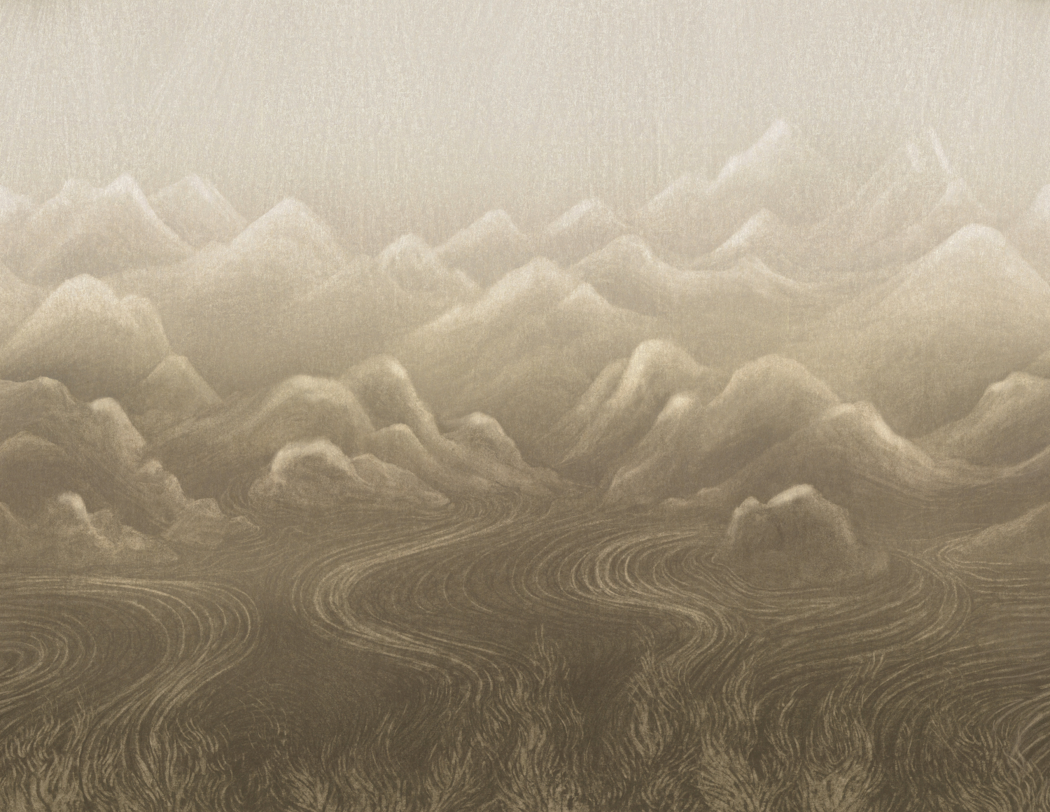 Wandbild Orvyn - Beige