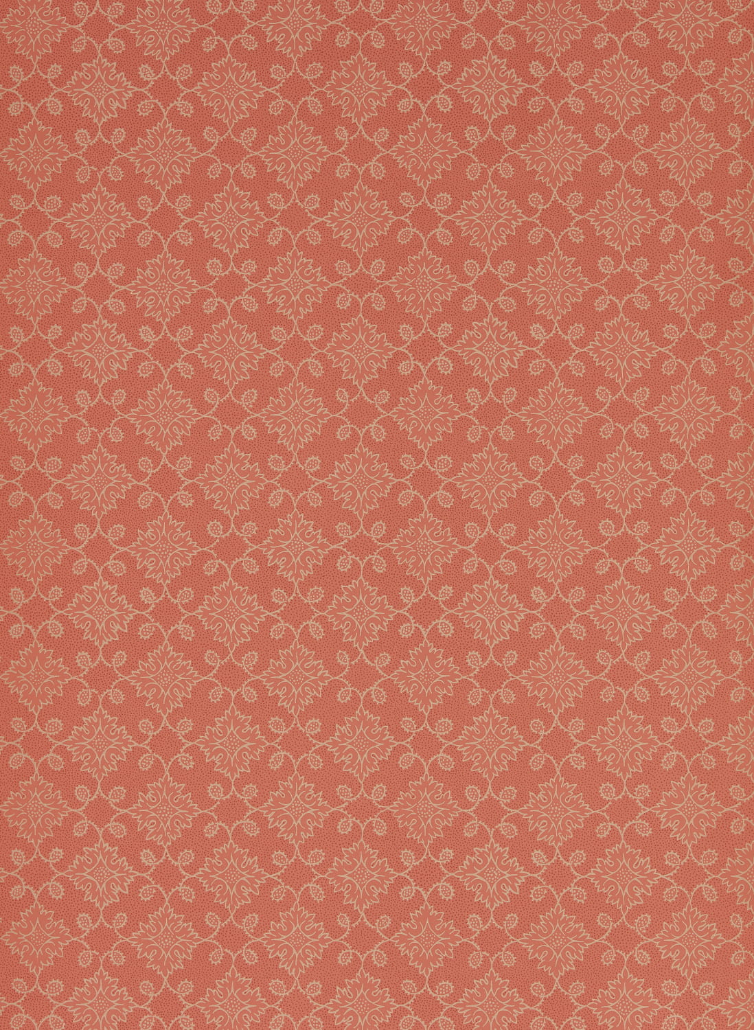 Tapete Floral Tracery - Deep Salmon
