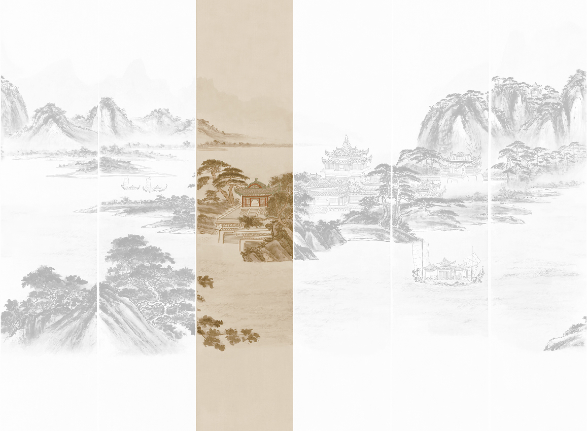 Wandbild Kaisui - Sepia Panel 3