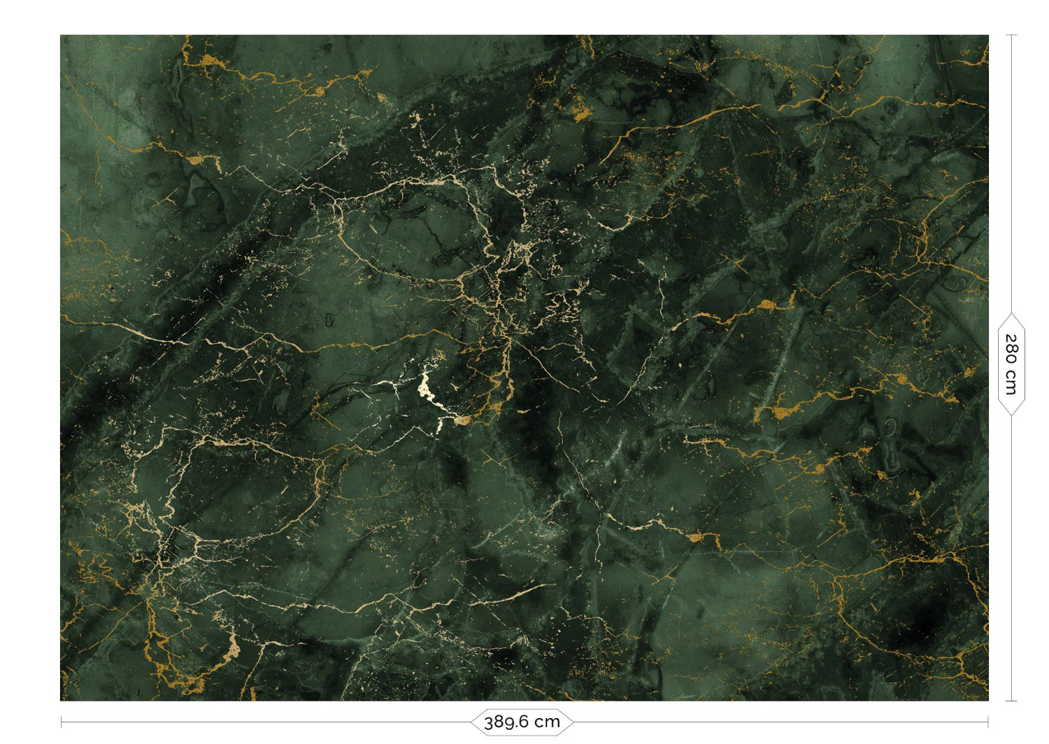 Wandbild Marble Green Uyterlinde - 390 cm