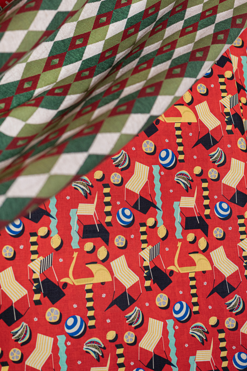 Fabric Rosso Giallo - Linen - FB00135