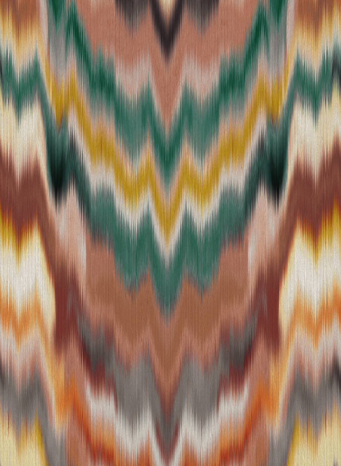 Tapete Irisa Grasscloth - Terracotta/ Teal