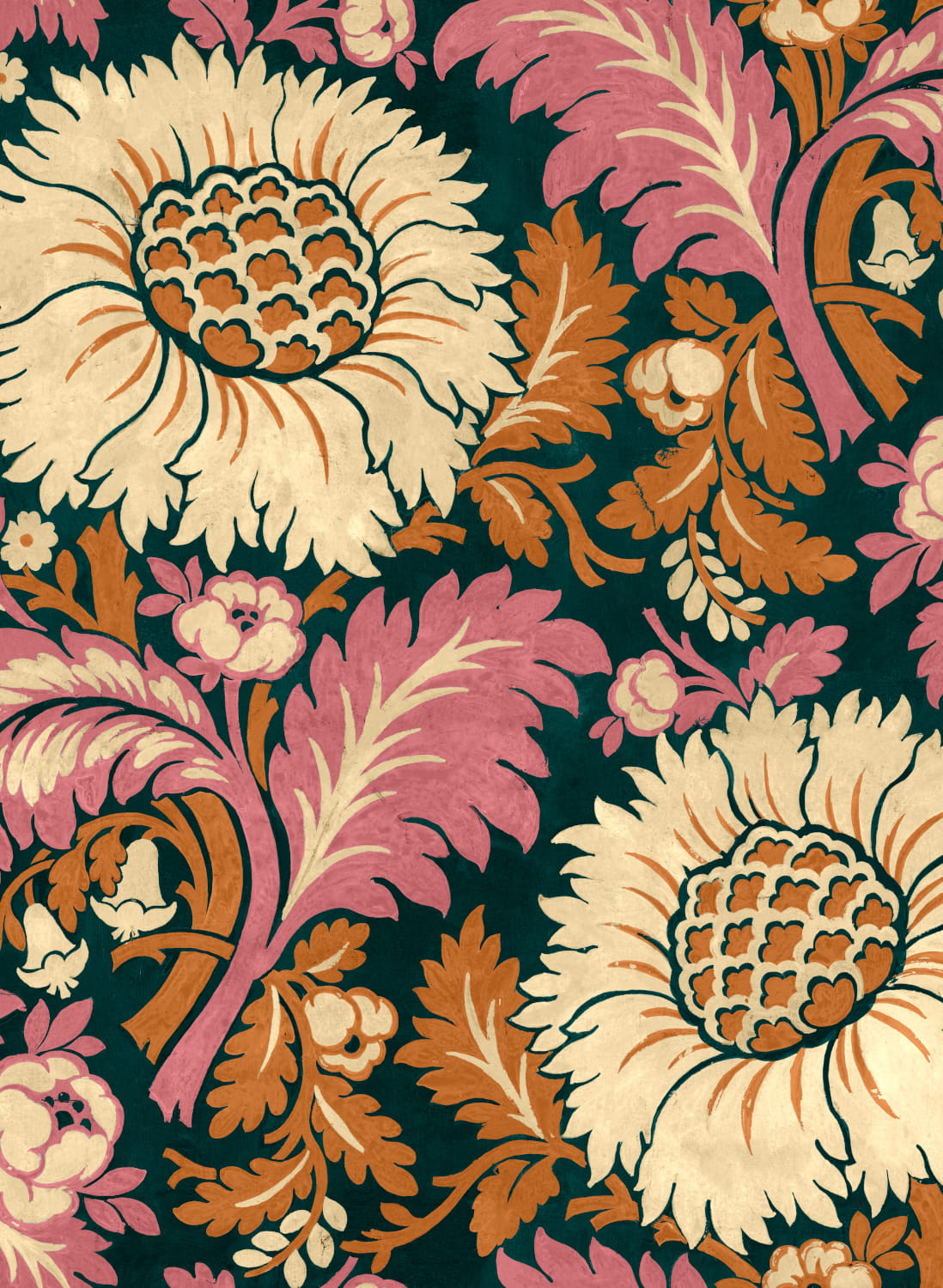 Tapete Chinese Damask - Coral