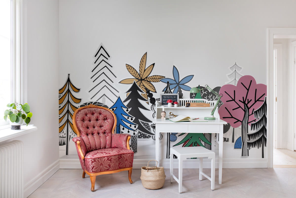 Wandbild Nordic Valley - Multi