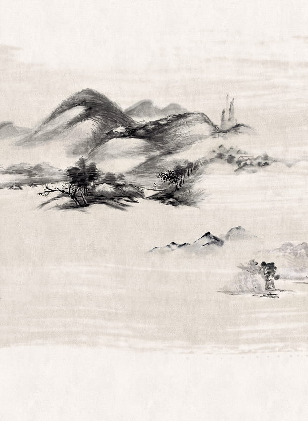 Wandbild Kawa - Black Ink Panel 1
