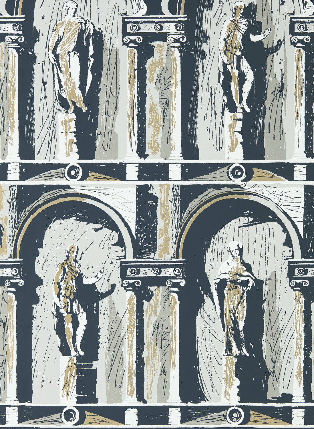 Tapete Montacute - Platinum Grey/ Ink