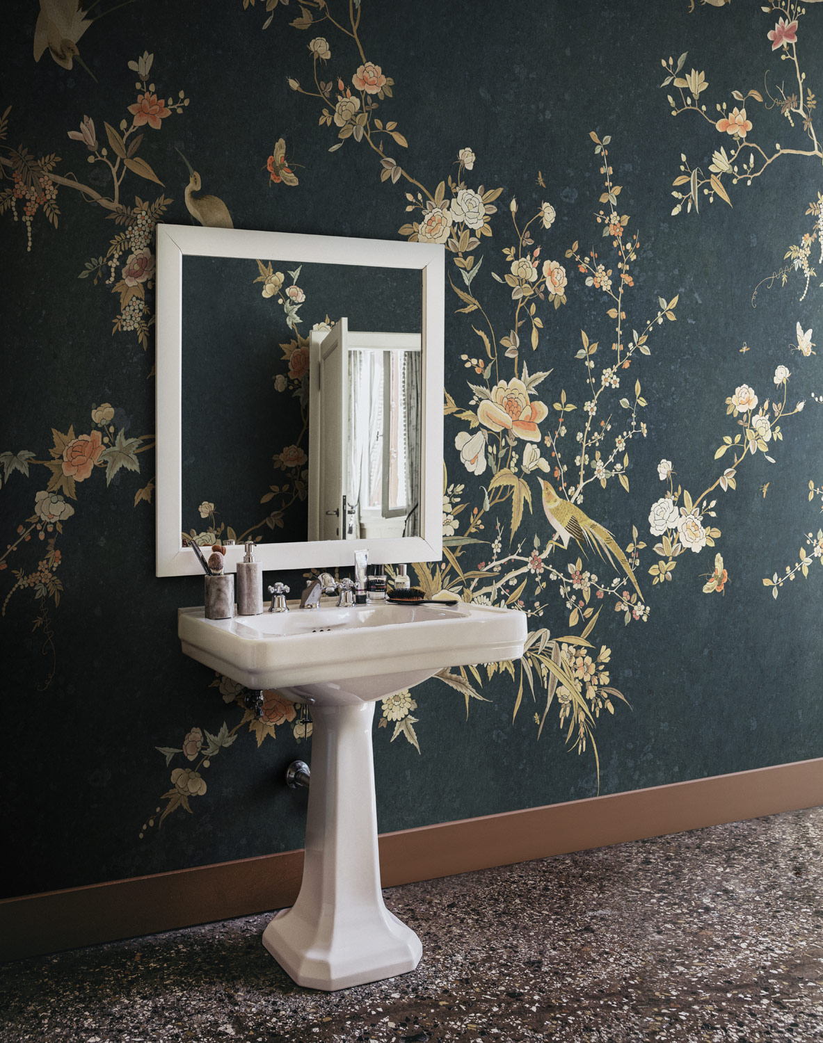 Wandbild Bloom - Midnight & Blue