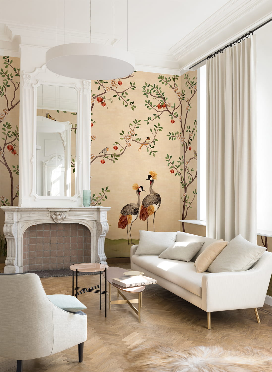 Wandbild Crowned Crane - Nacre
