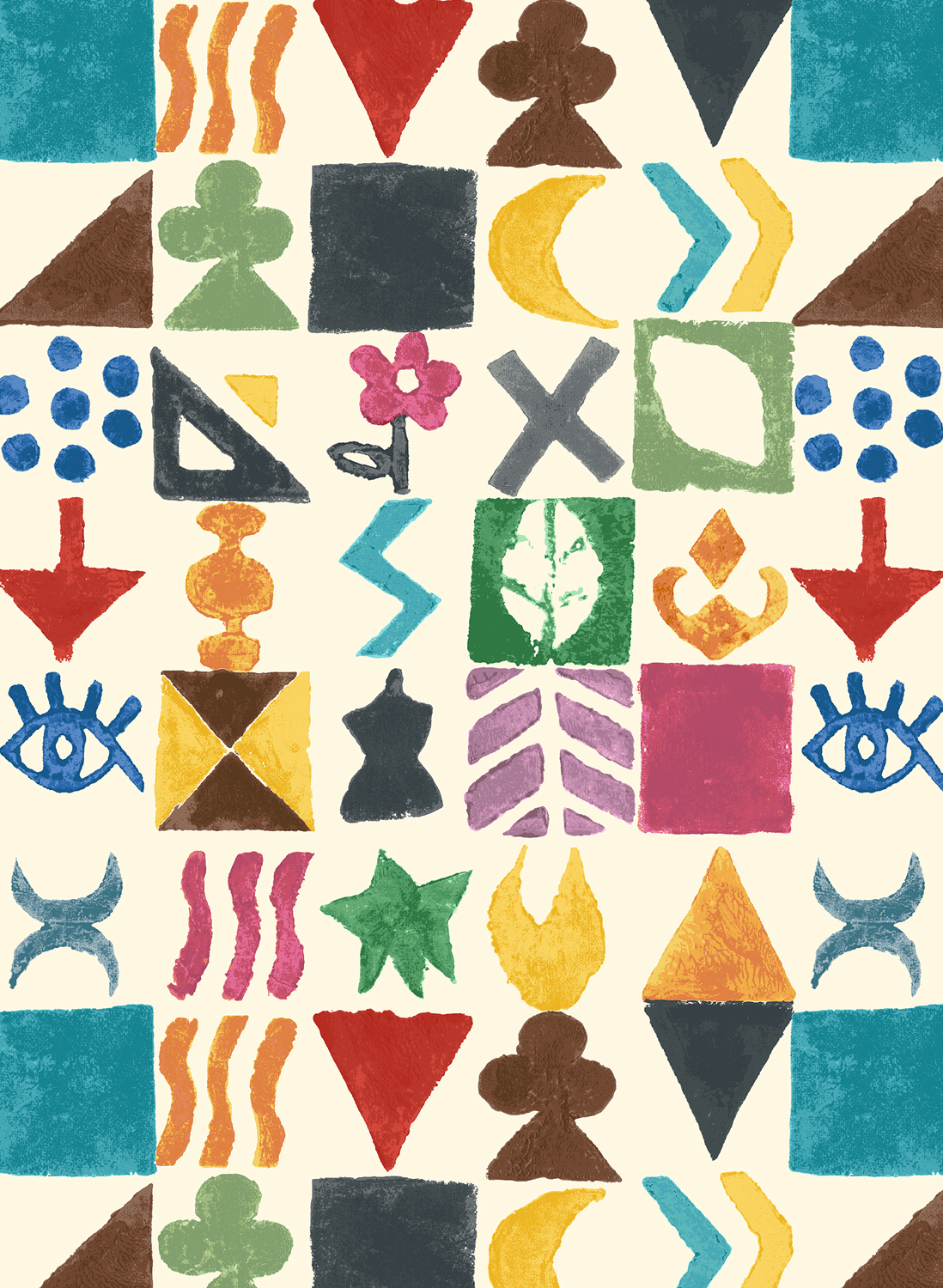 Tapete Potato Print - Jewel