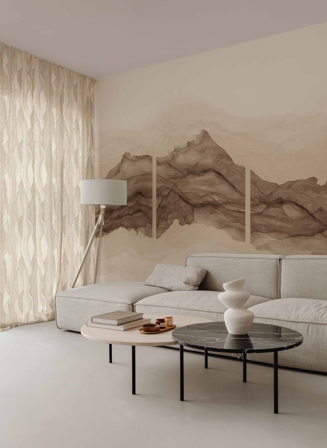 Stoff Collage - Sand