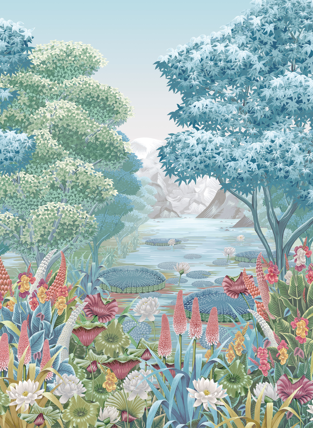 Wandbild Elysium - Aqua
