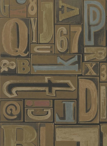 Tapete Copeley Letterpress - Fruitwood