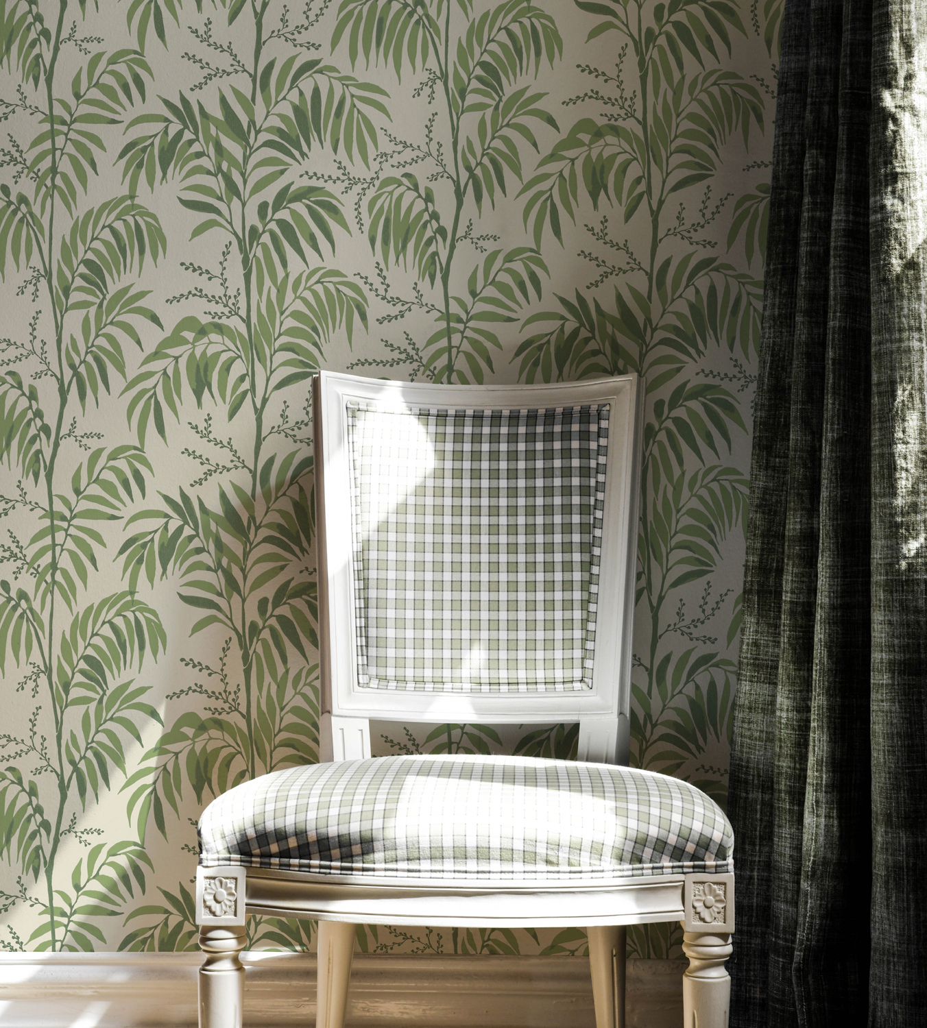 Tapete Casablanca Afternoon - Palm Green