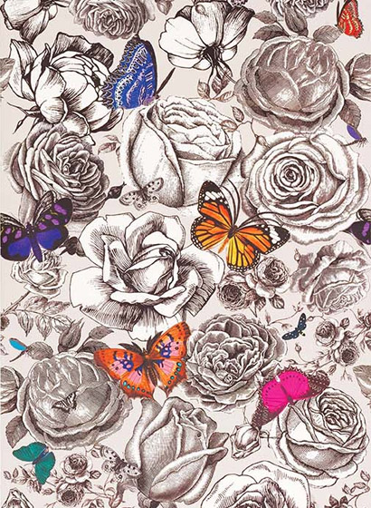 Tapete Butterfly Garden - Multi/ Stone