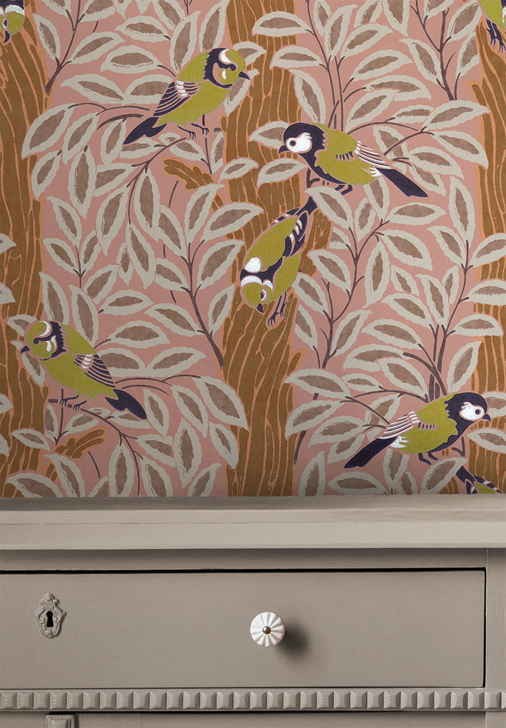 Wallpaper Le Chant des Oiseaux - Bois de Rose