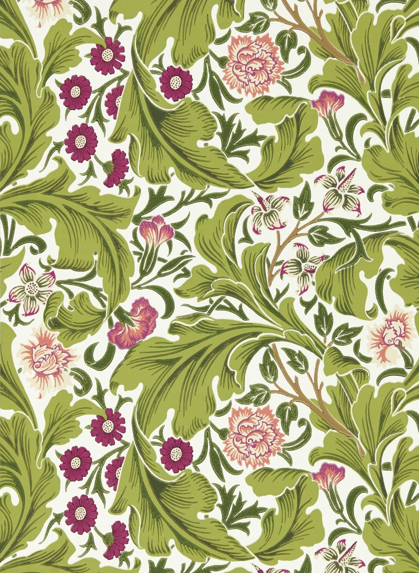 Tapete Leicester - Sour Green/ Plum