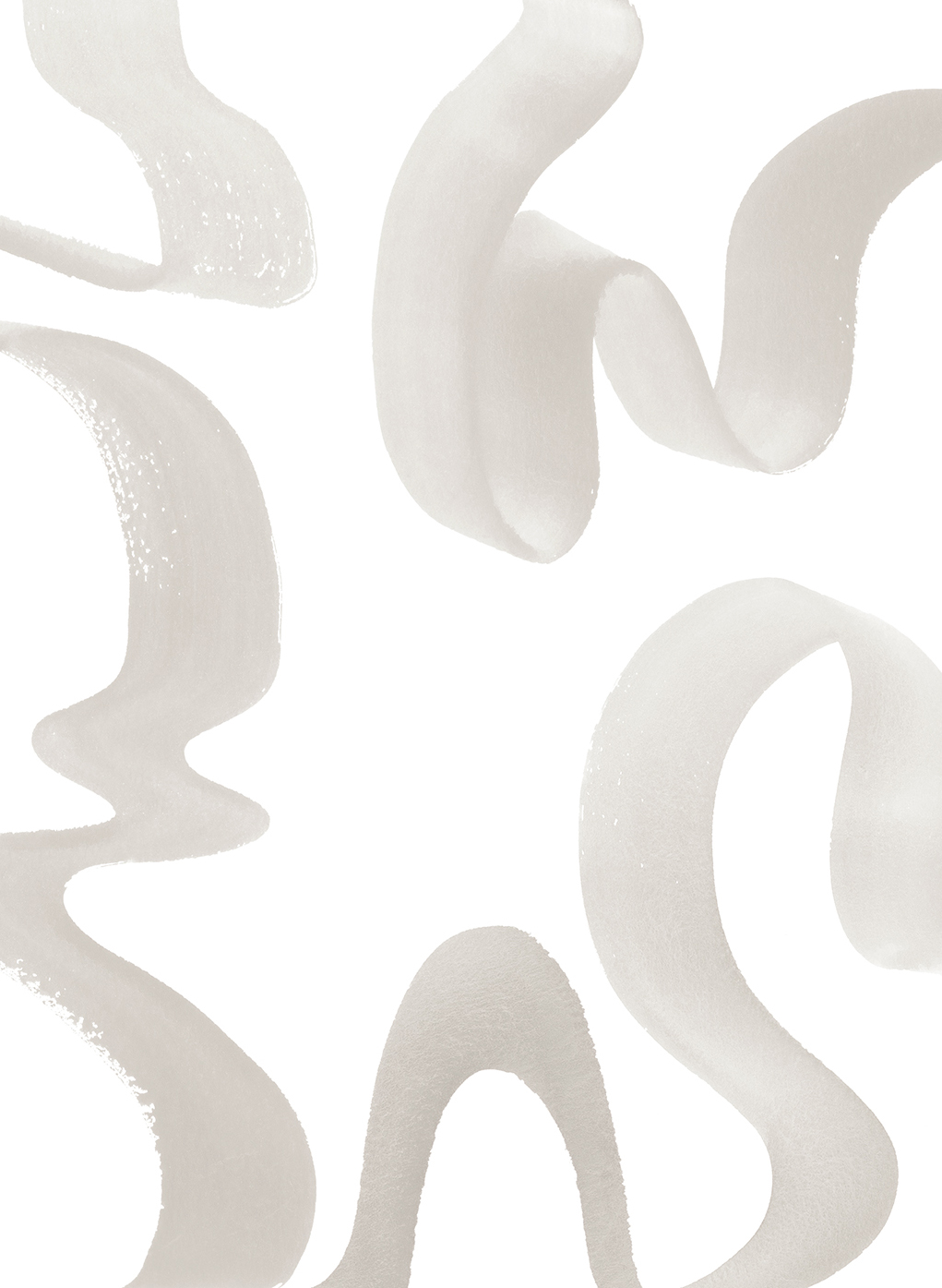 Wandbild Waves - Beige