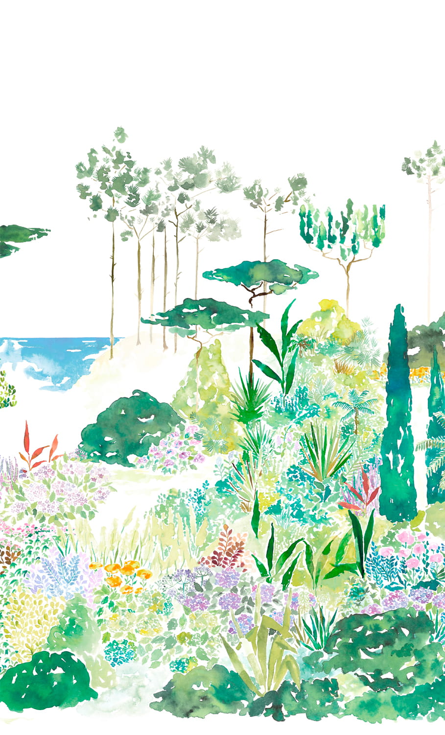 Wandbild Jardin de France - Original Panel B