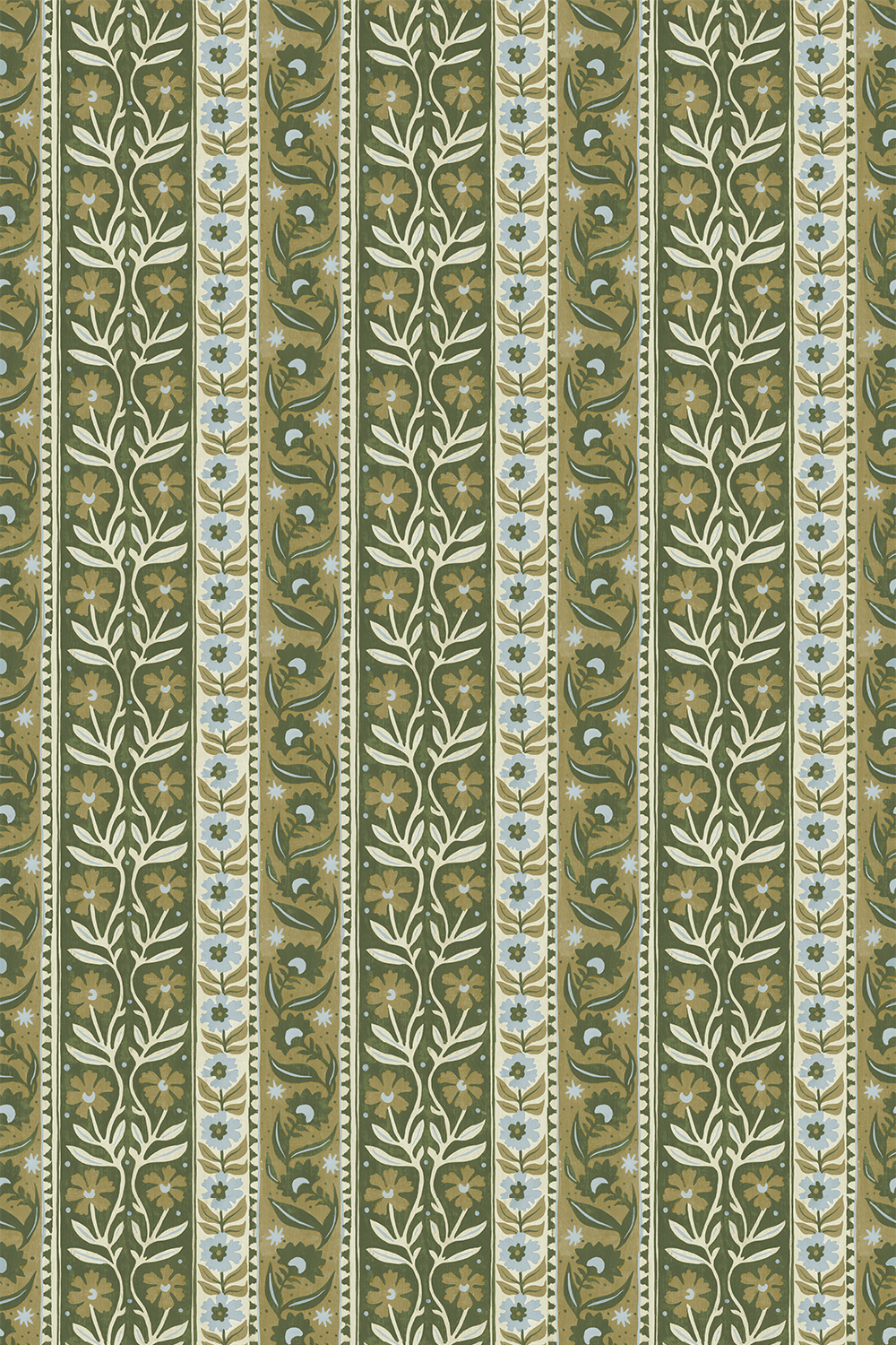 Papier peint Arber Stripe - Green and Blue