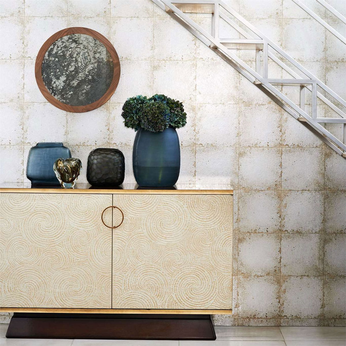 Tapete Lustre Tile - Silver