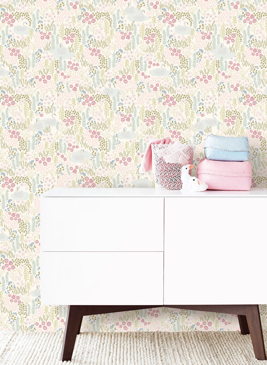 Tapete Vintage Swans - 399118