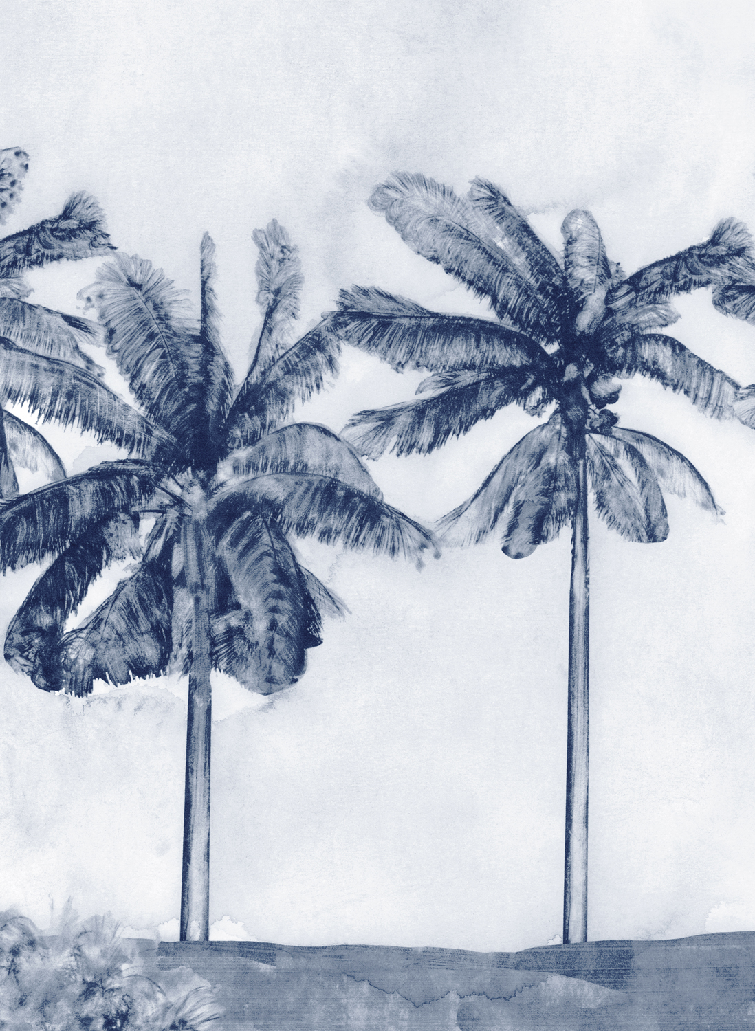 Wandbild Paradise - Cobalt