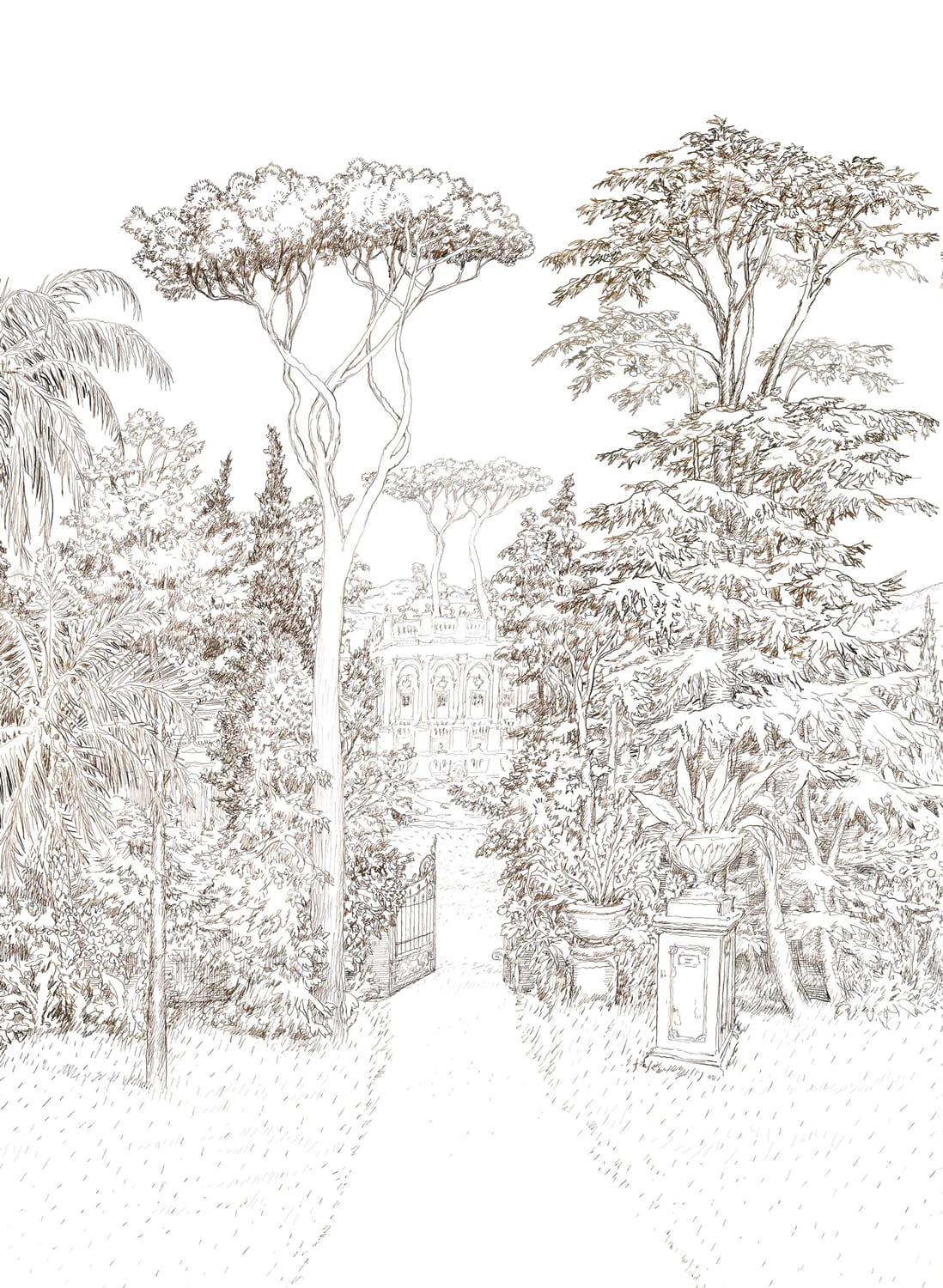 Mural Jardin Baroque - Panel B