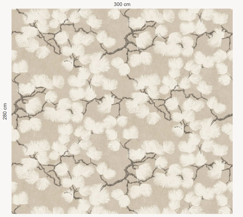 Wandbild Pine Mural - Beige
