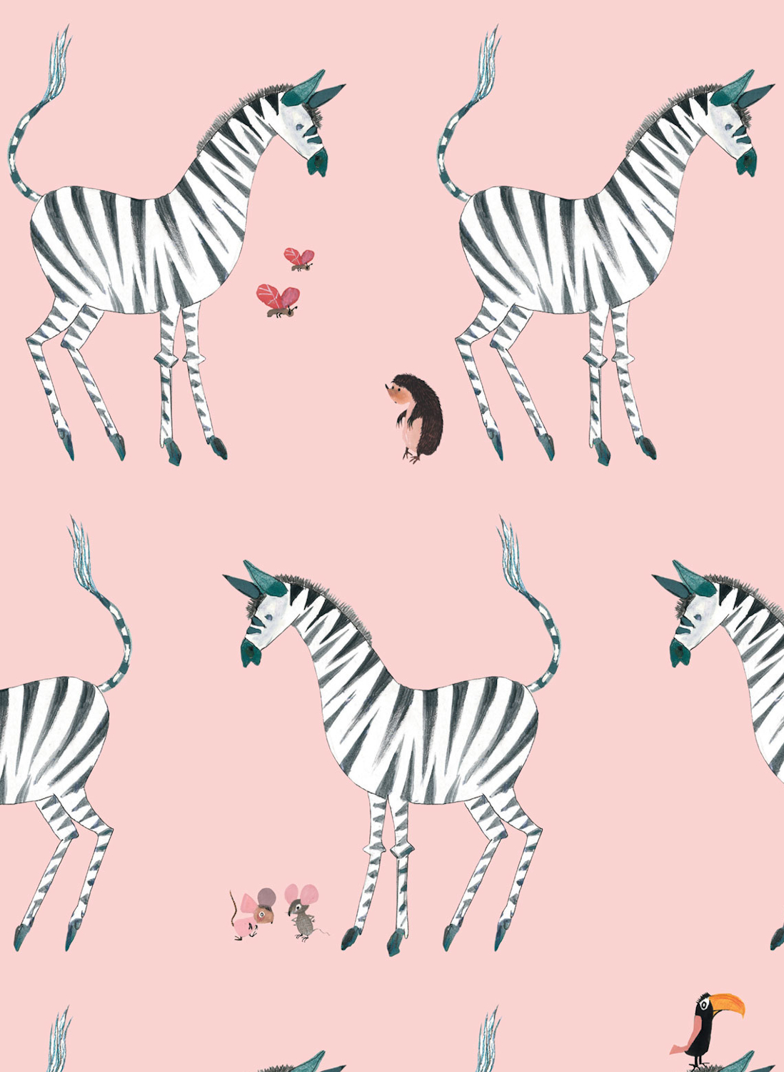 Tapete Zebra - Roze